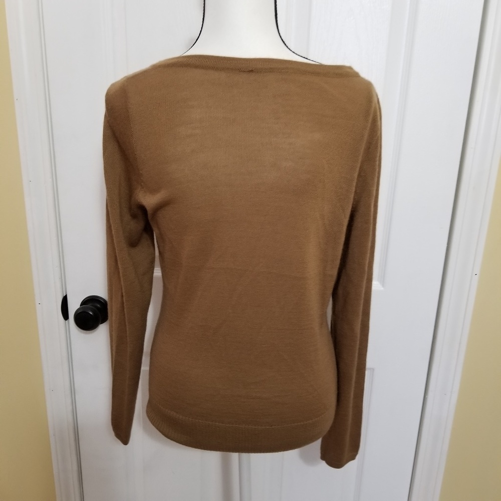 Tahari Zip Ruffled Front Cardigan. - Picture 2 of 6